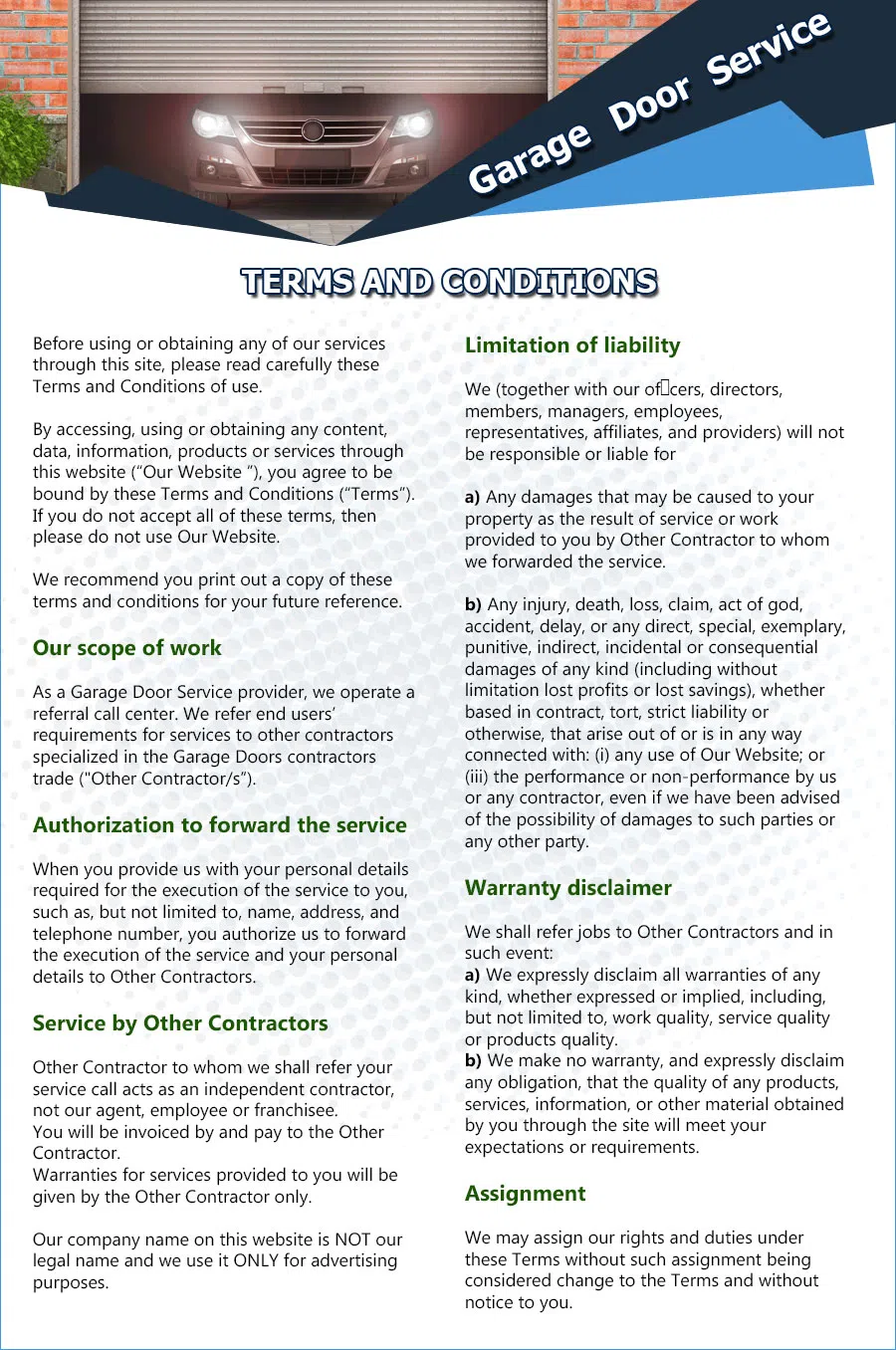 Eagle Garage Door Service Paterson, NJ 973-491-6026